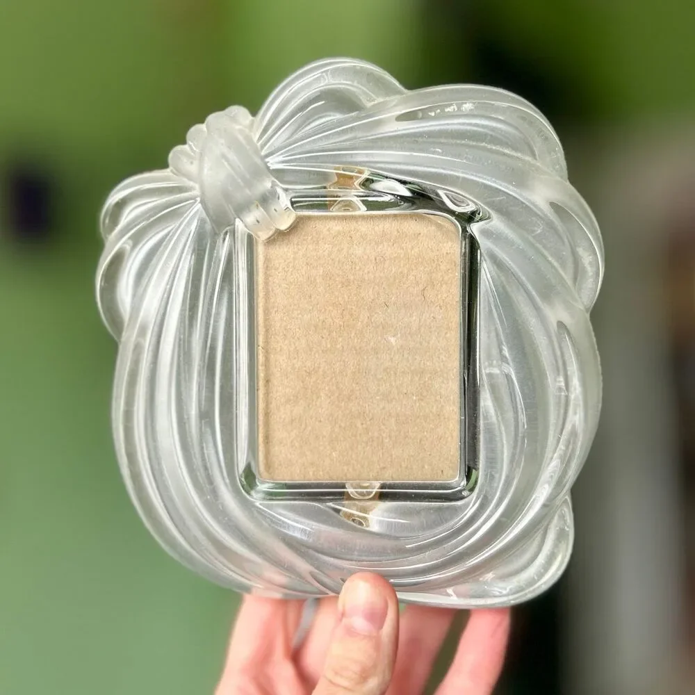 VTG Frosted Glass Elegant Bow Accent Picture Frame Elegant Accent